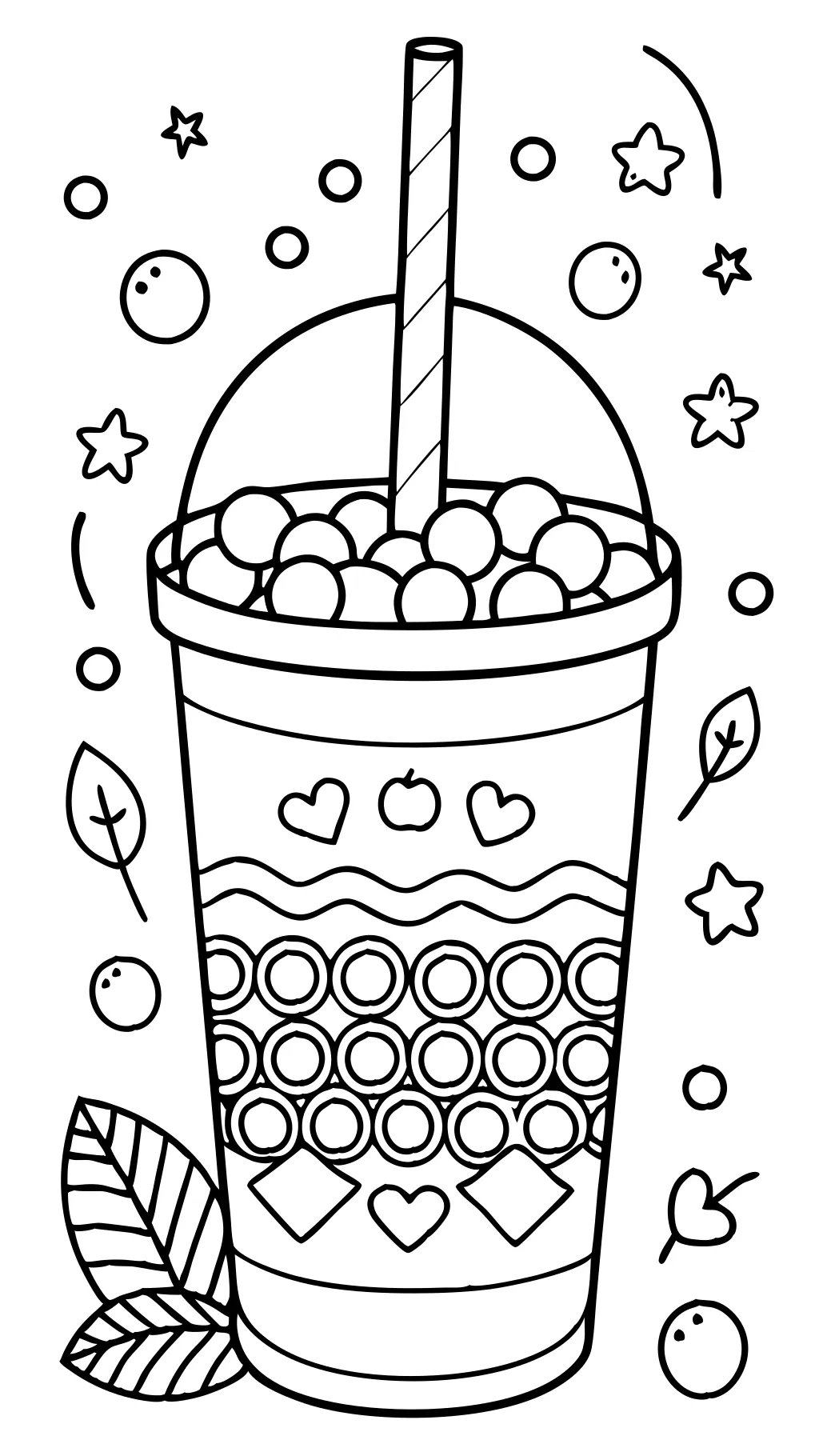 coloring page boba